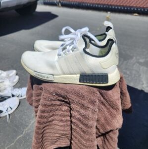 Adidas NMD R1 White and Black Shoes